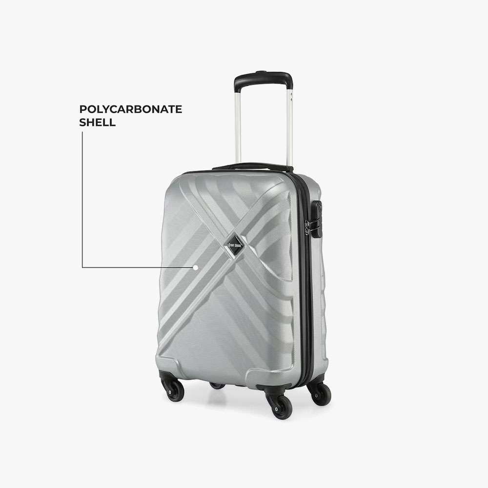 Stony Brook Premium Silver Trolley - Polycarbonate Hard Shell Travel Suitcase